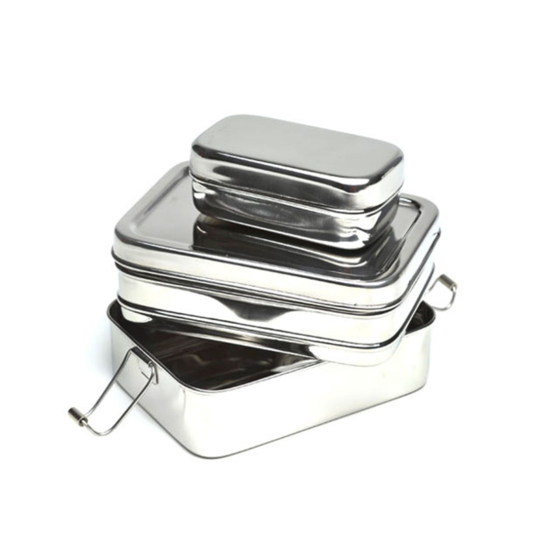 Stainless Steel Nesting Bento Set - Three-in-One