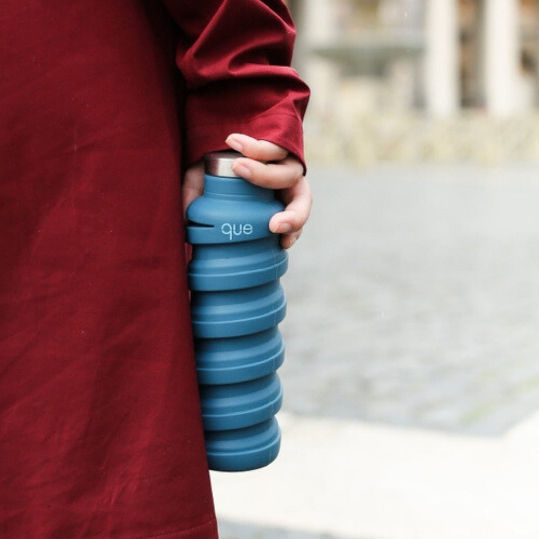 Collapsible Silicone Water Bottle - 20 oz.