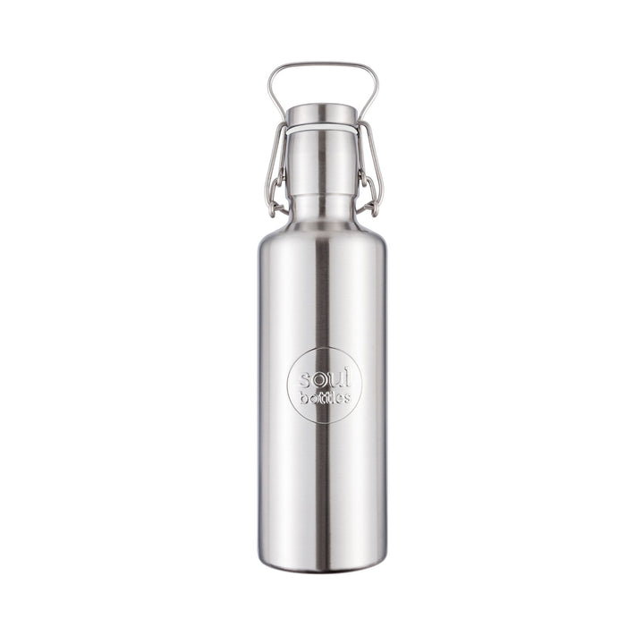 Soulbottles stainless steel light bottle in Basic (no added color), 25 ounce capacity.
