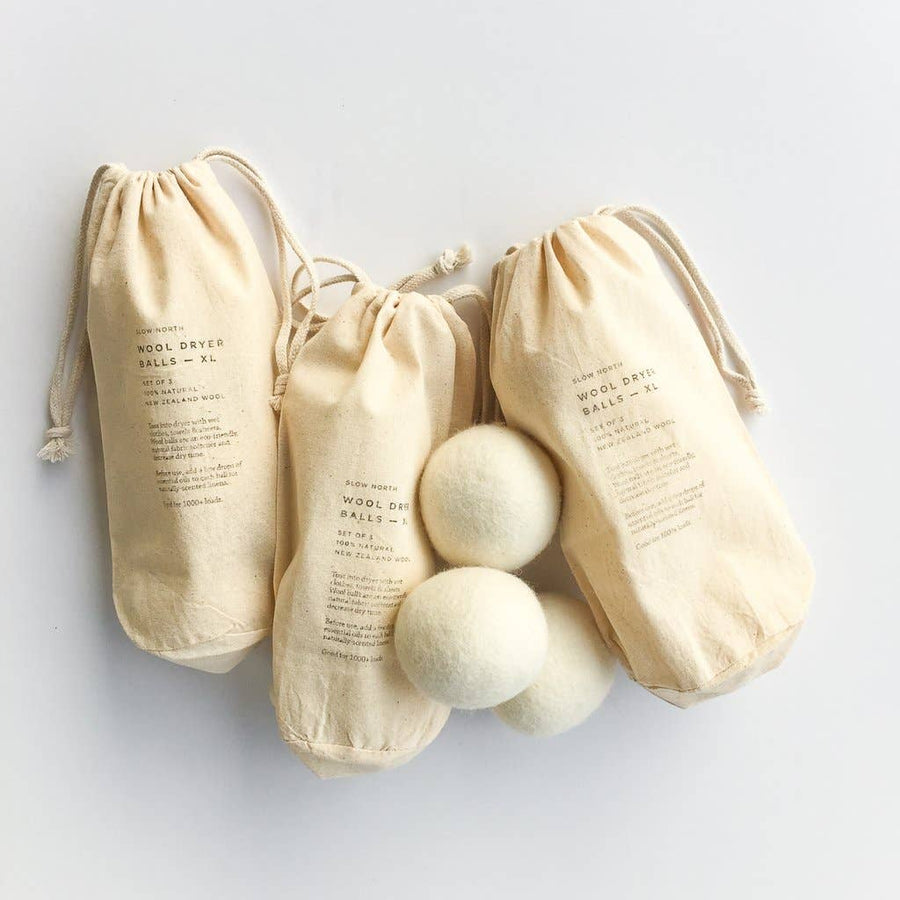 wool dryer balls set of three with essential oils
