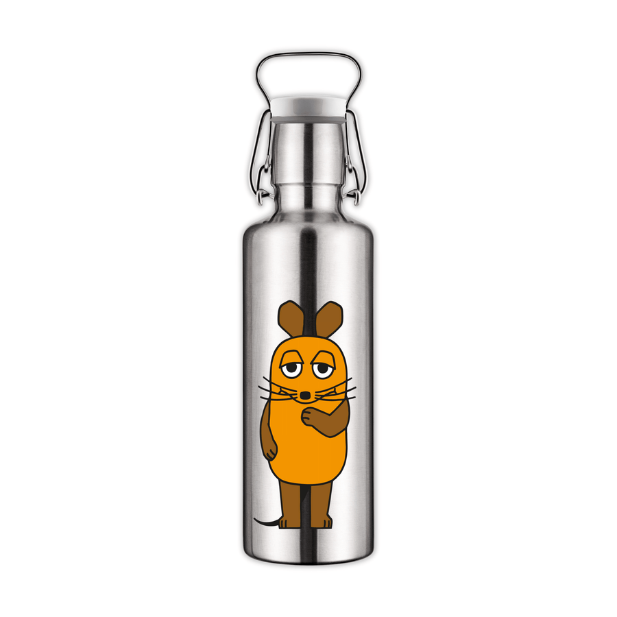 Soulbottles Insulated Stainless Steel Bottle - 20 Ounce in "The Adventure Mouse" Design.